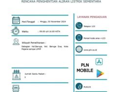 PLN Majene Umumkan Pemadaman Listrik Sementara untuk Pemeliharaan Jaringan