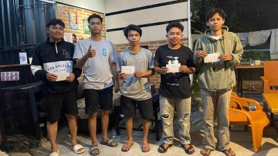 ‎Anggota Polres Majene Bangun Sinergisitas dengan Mahasiswa Lewat Lomba Domino