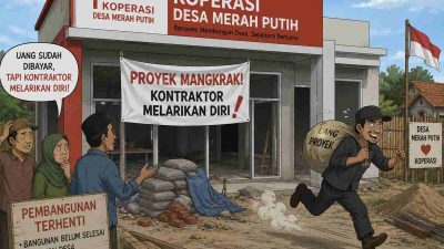 Tiga Pembangunan Gerai Koperasi Desa Merah Putih di Majene Terhenti, Diduga Kontraktor Melarikan Diri
